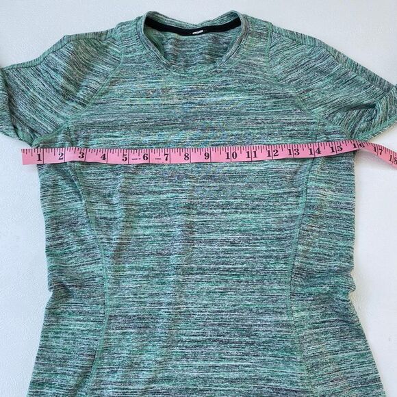 Lululemon Swiftly Tech Long Sleeve Green Heather Size 6 Thumbholes Running Top - Picture 4 of 5